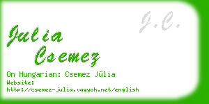 julia csemez business card